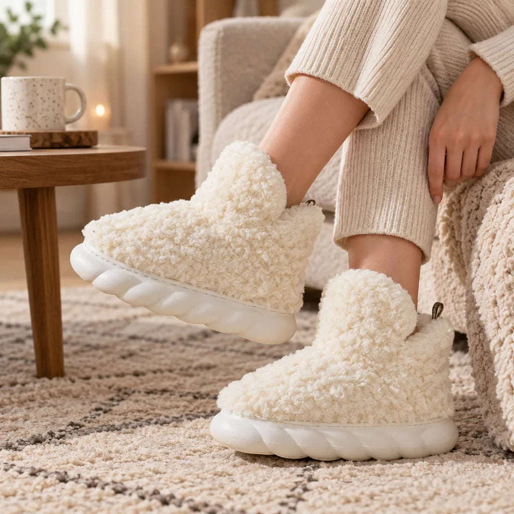 Chausson botte fourré femme
