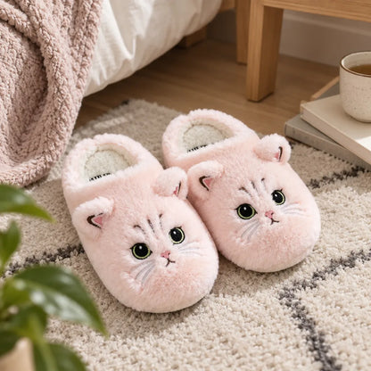 Chausson chat femme avec