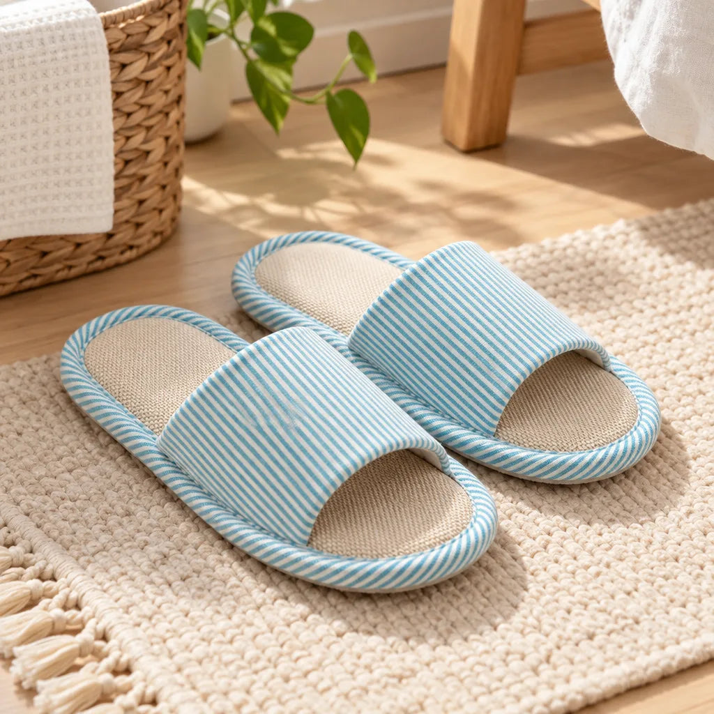 Chaussons sandales coton