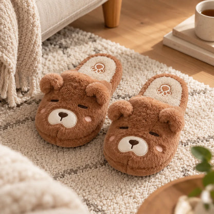 Chausson ours peluche femme