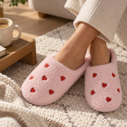 Chausson femme coeur