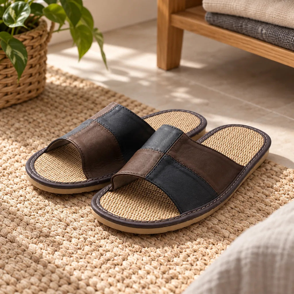Chausson sandale cuir homme