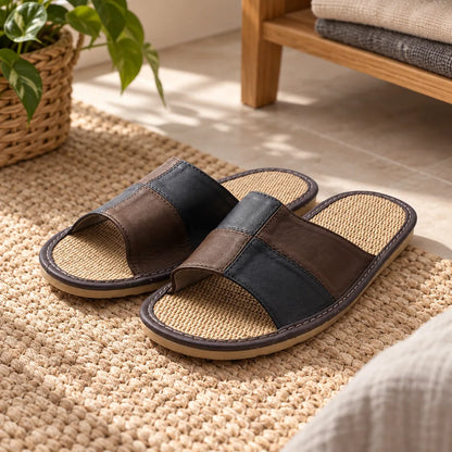 Chausson sandale cuir homme