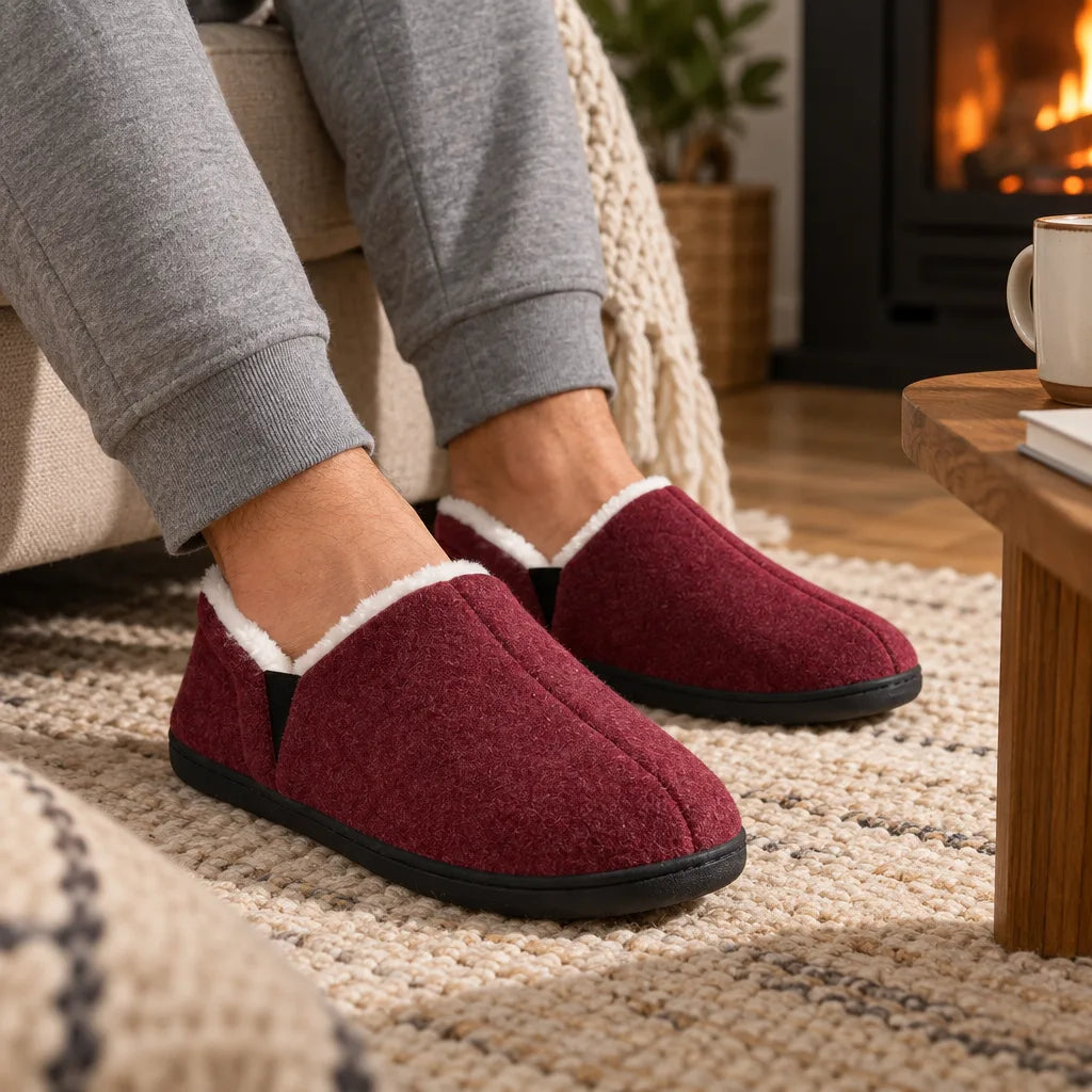 Chausson homme fourré