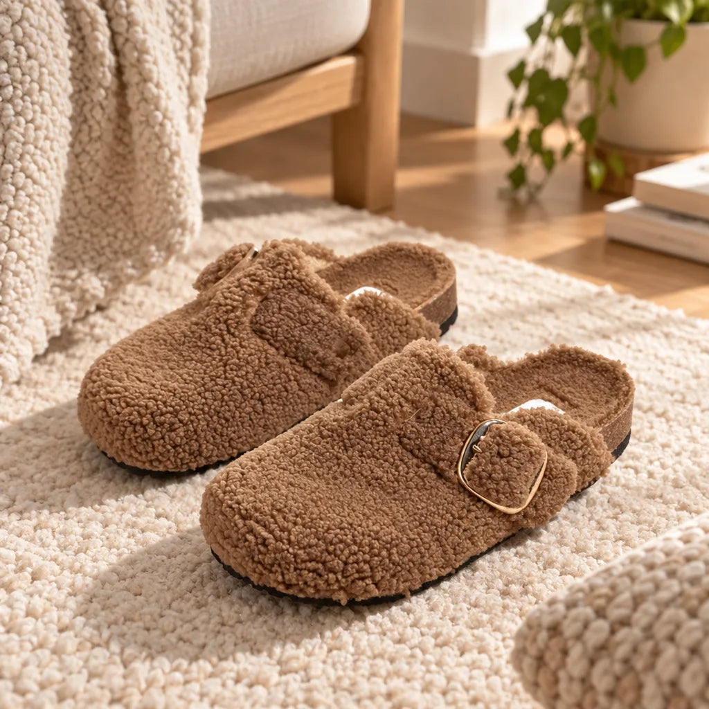 Chausson mule laine mouton