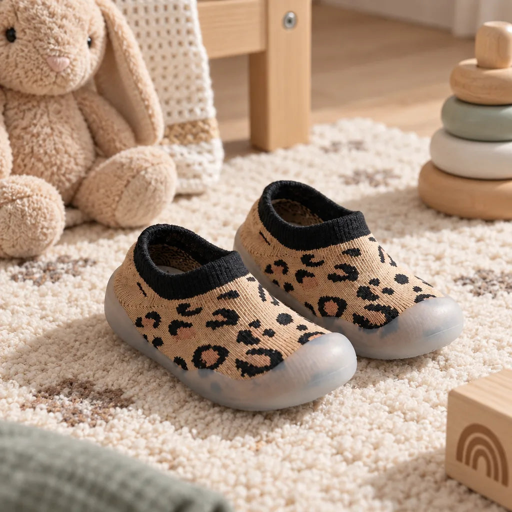 Chausson bebe motifs ludiques