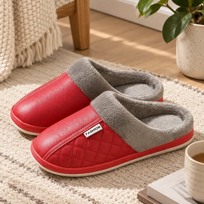 Chausson femme cuir PU