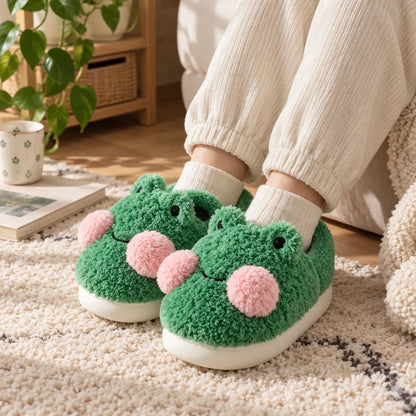 Chausson grenouille vert
