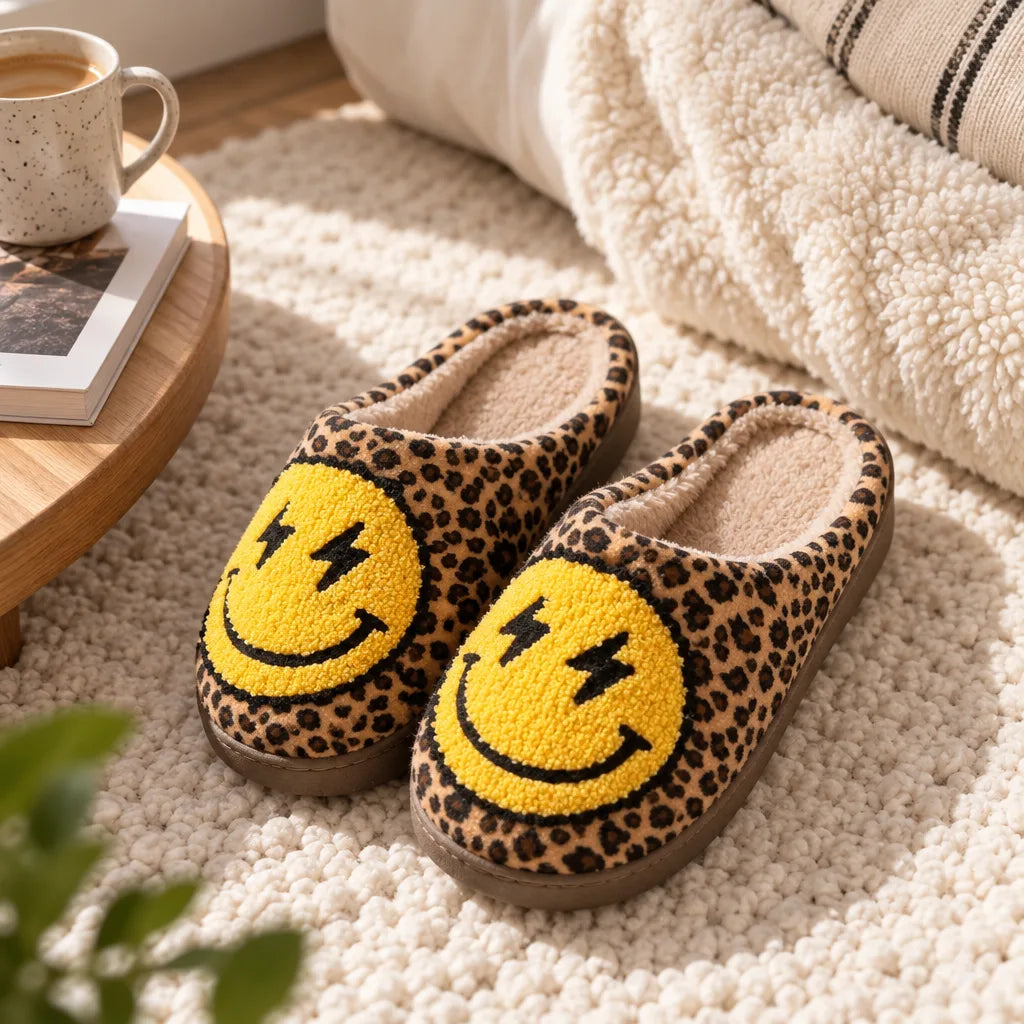 Chausson femme motif leopard