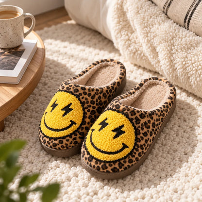 Chausson femme motif leopard