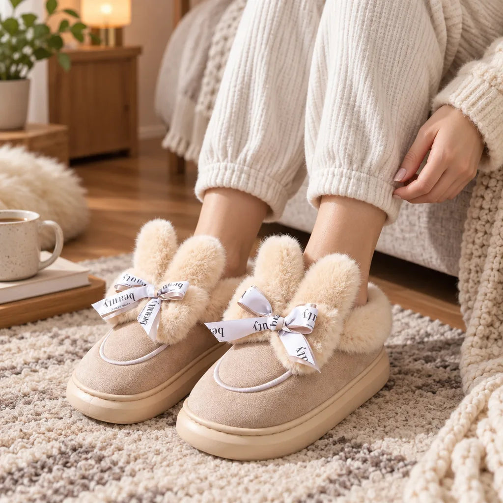 Chausson lapin femme
