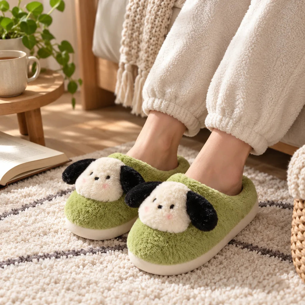 Chausson mouton peluche