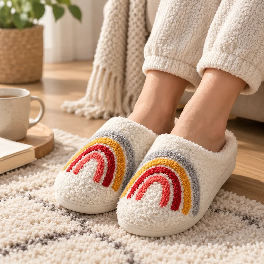Chaussons femme arc en