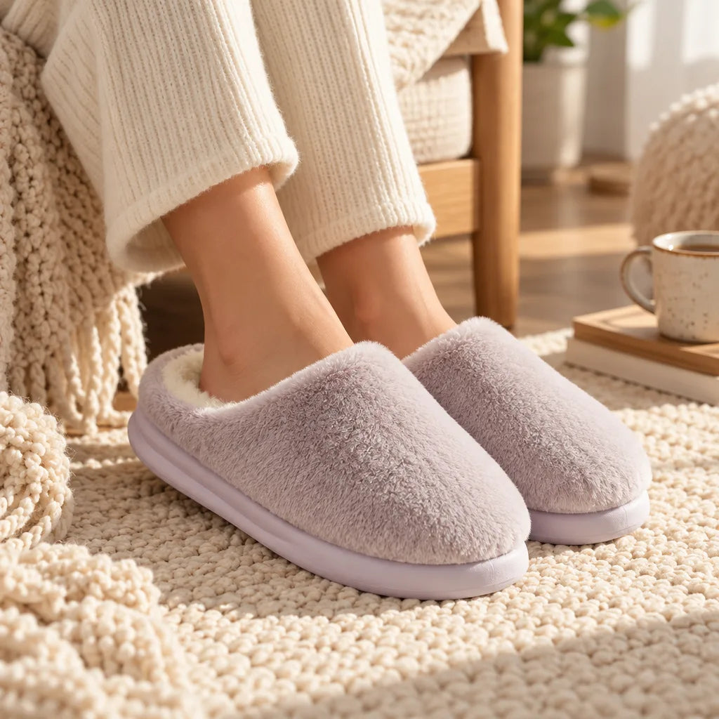 Chausson femme hiver confortable