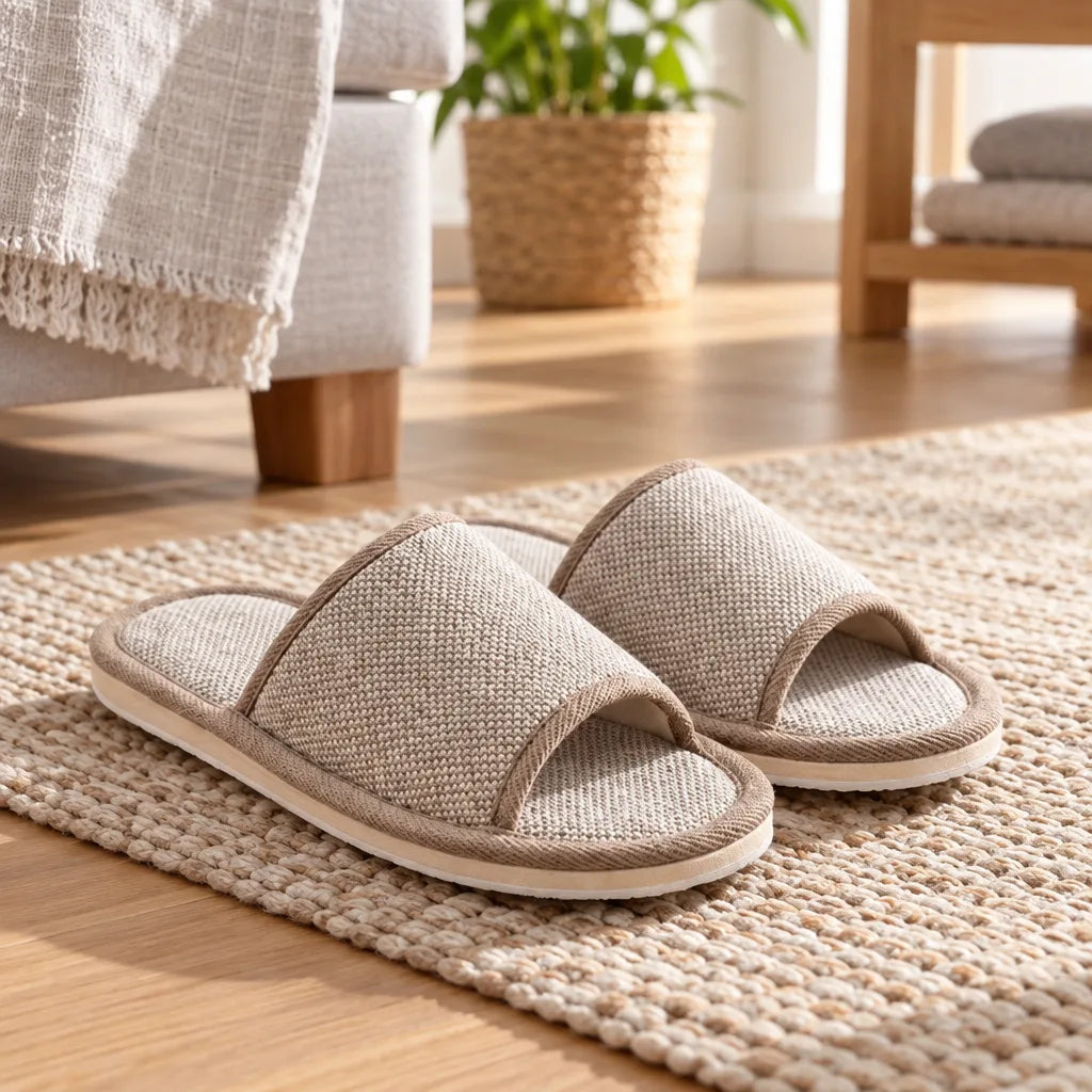 Chausson sandale homme tissu