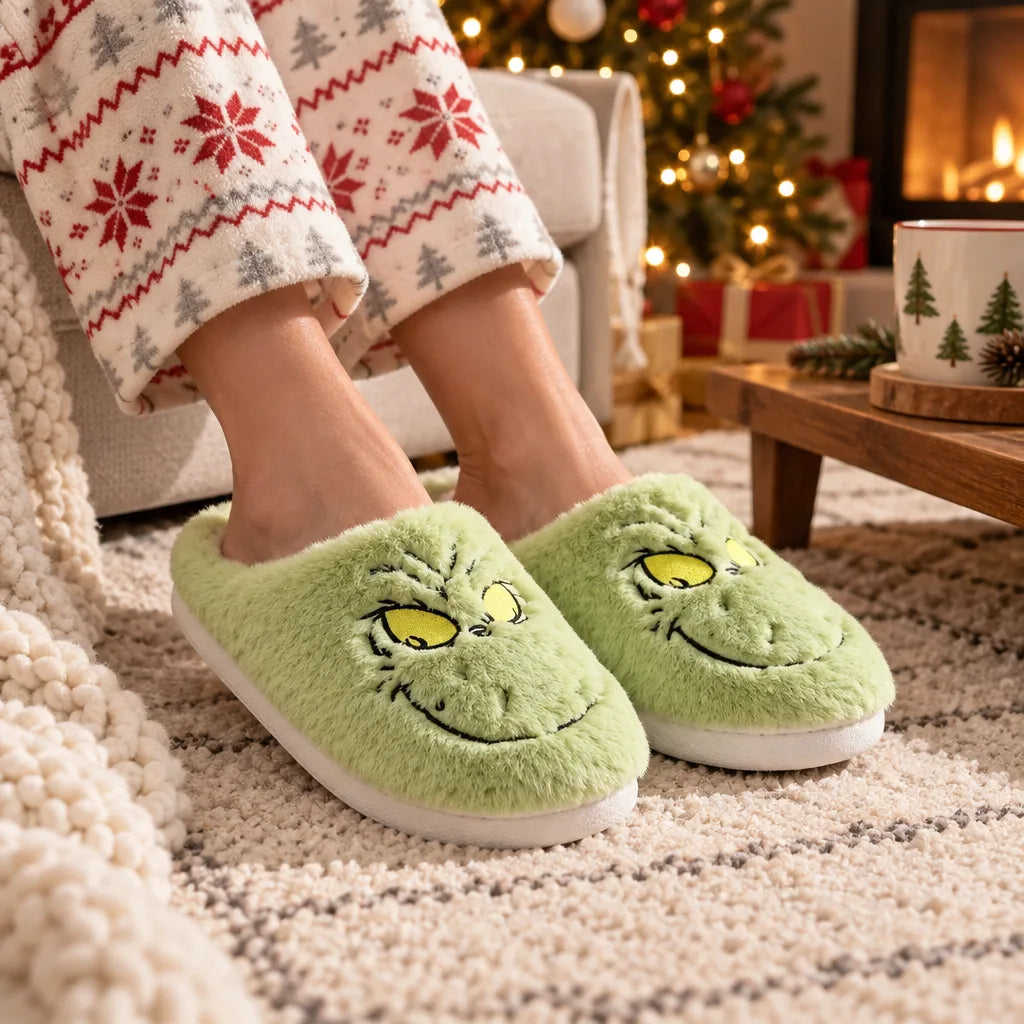 Chausson monstre vert noel
