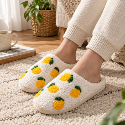 Chausson femme motif fruit
