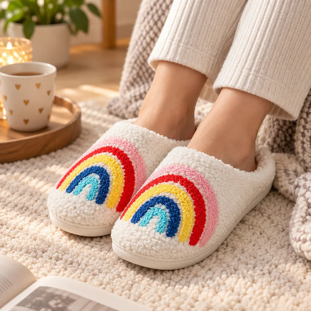 Chausson femme arc en