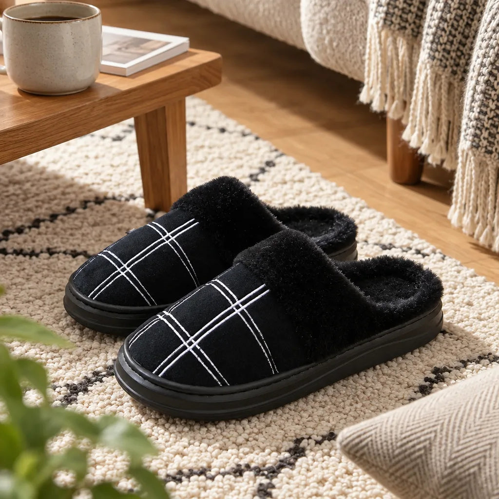 Chausson homme flanelle vichy