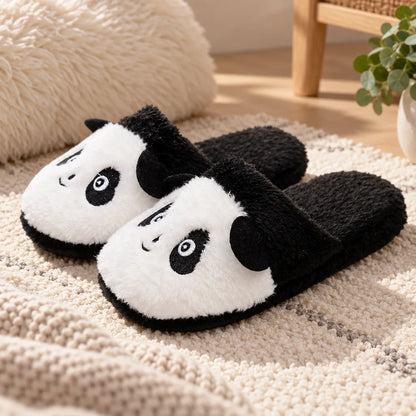 Chausson panda peluche femme