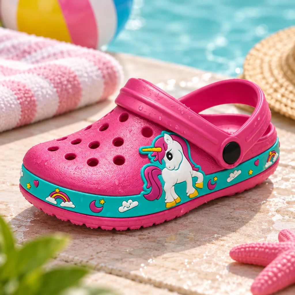 Chausson enfant été licorne