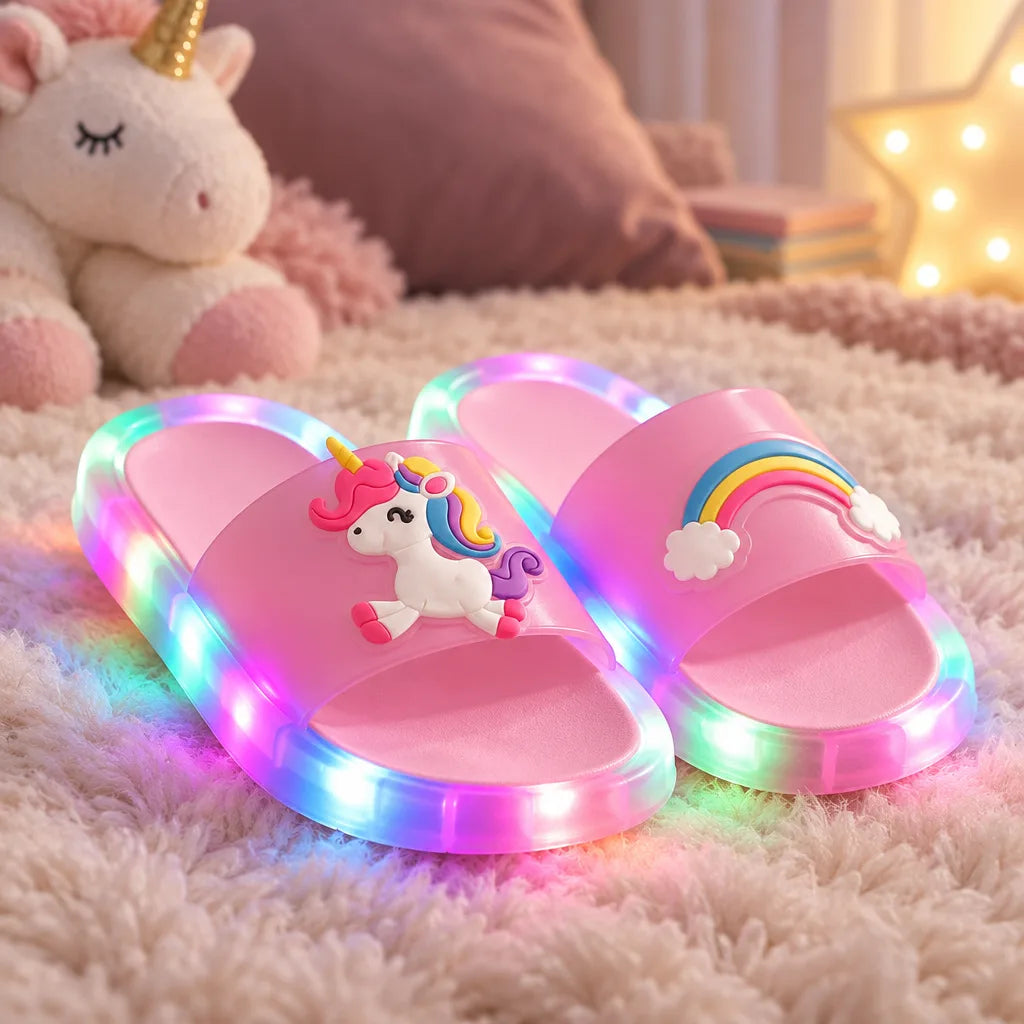 Chausson enfant licorne lumineux