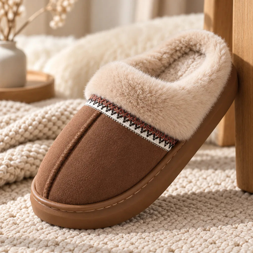 Chausson femme doublé peluche