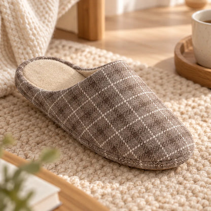 Chausson intérieur motif carreaux