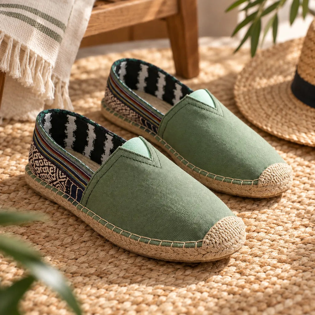 Chausson espadrille homme toile