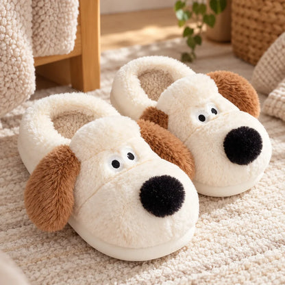 Chausson chien cartoon peluche