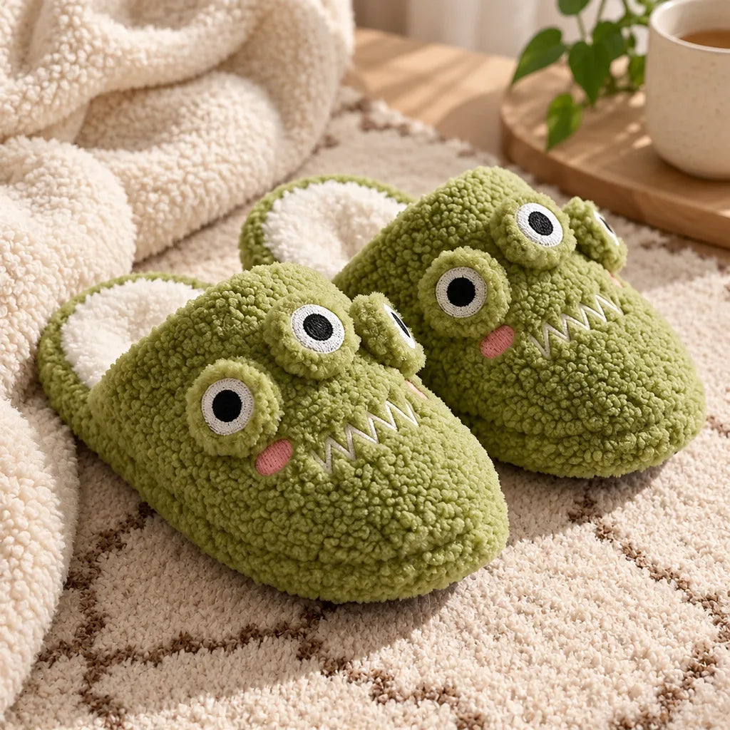 Chausson grenouille fausse fourrure