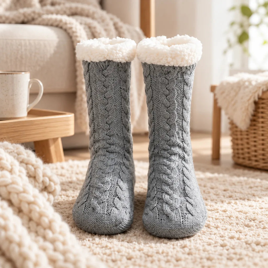 Chausson chaussette antidérapant femme