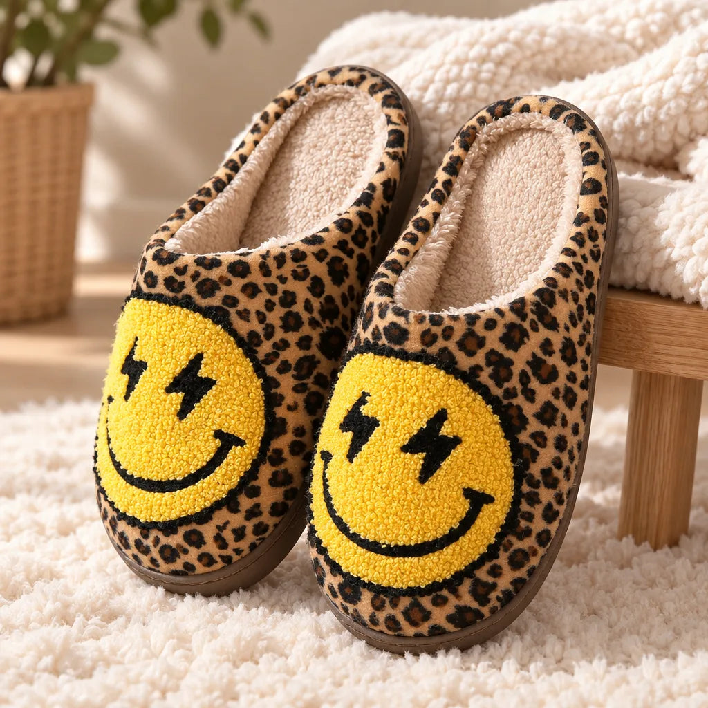 Chausson femme motif leopard