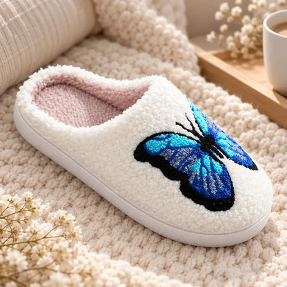 Chausson femme papillon doublure