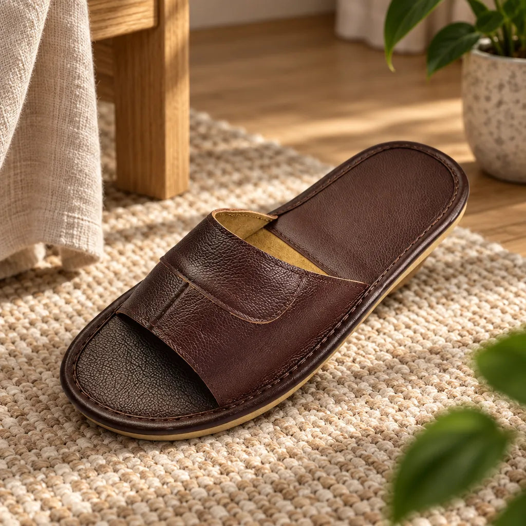 Chausson sandale homme cuir