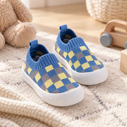 Chausson enfant carreaux
