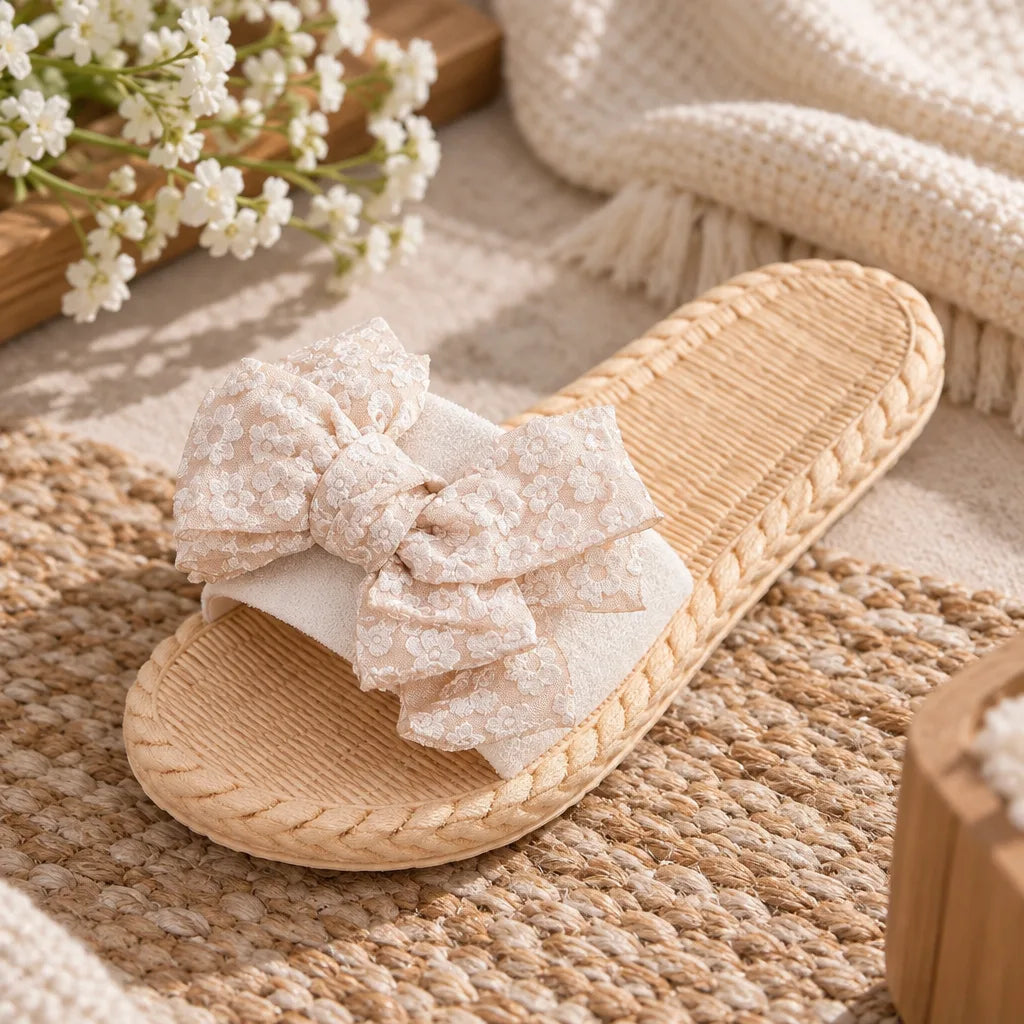 Chausson sandale femme noeud