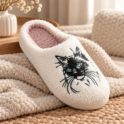 Chausson chat femme