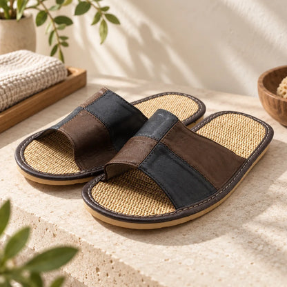 Chausson sandale cuir homme