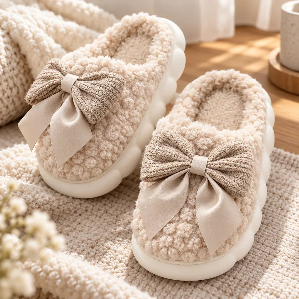Chausson femme noeud papillon