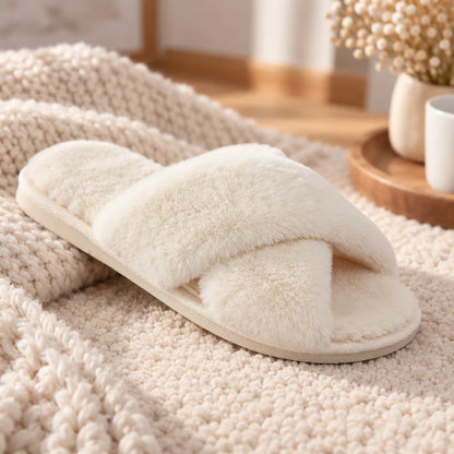Chausson sandale femme peluche