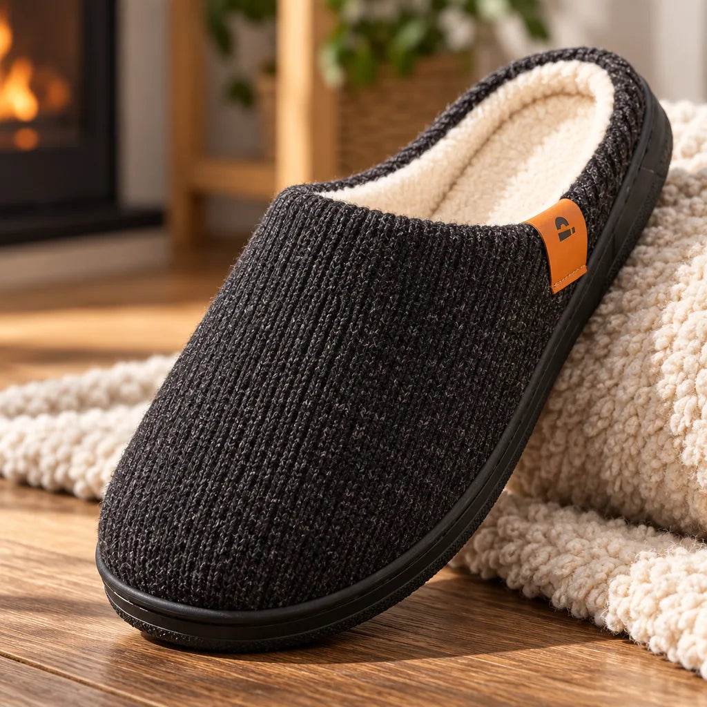 Chausson homme tricot fourré