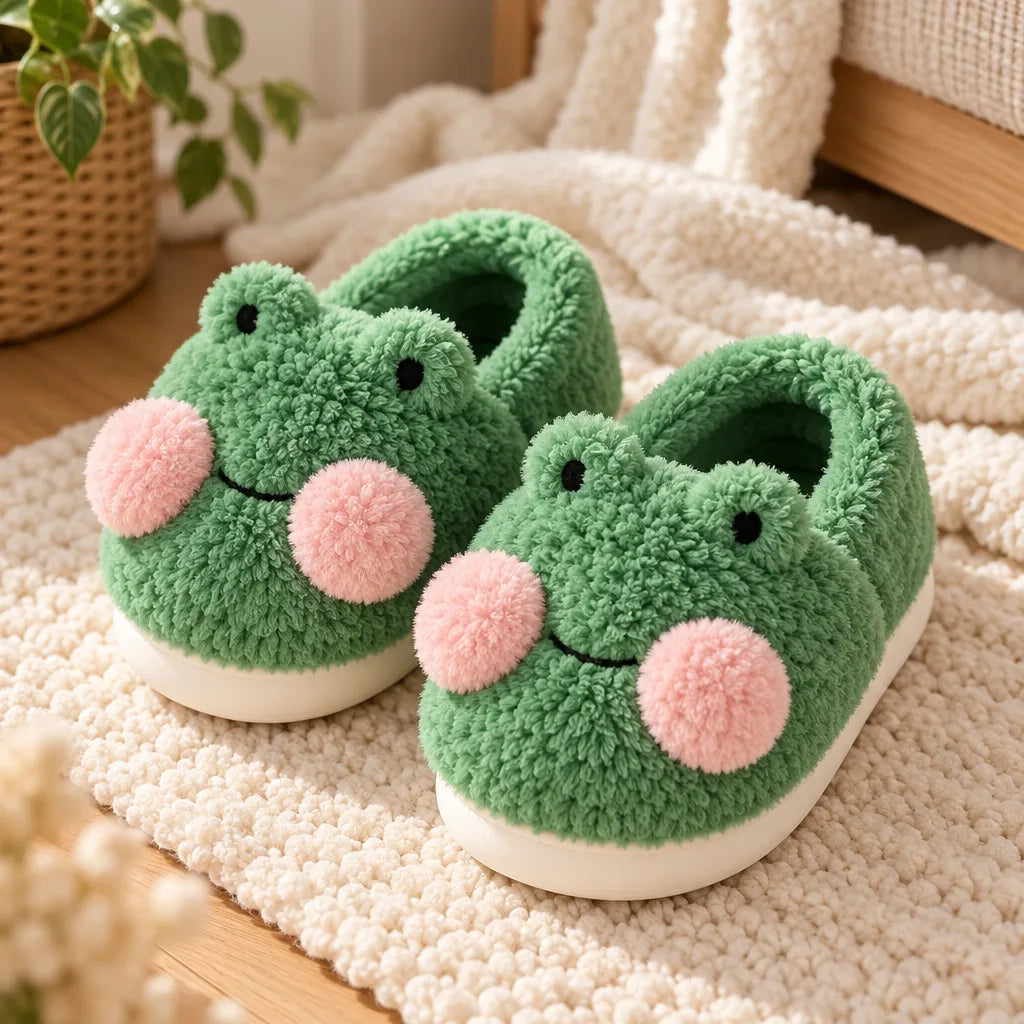 Chausson grenouille vert