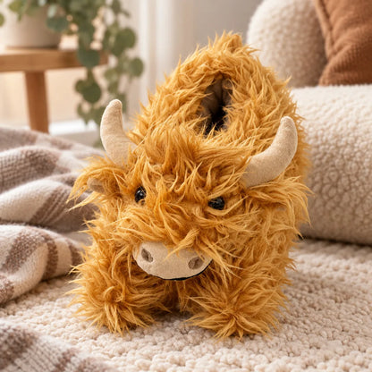 Chausson vache ecossaise peluche