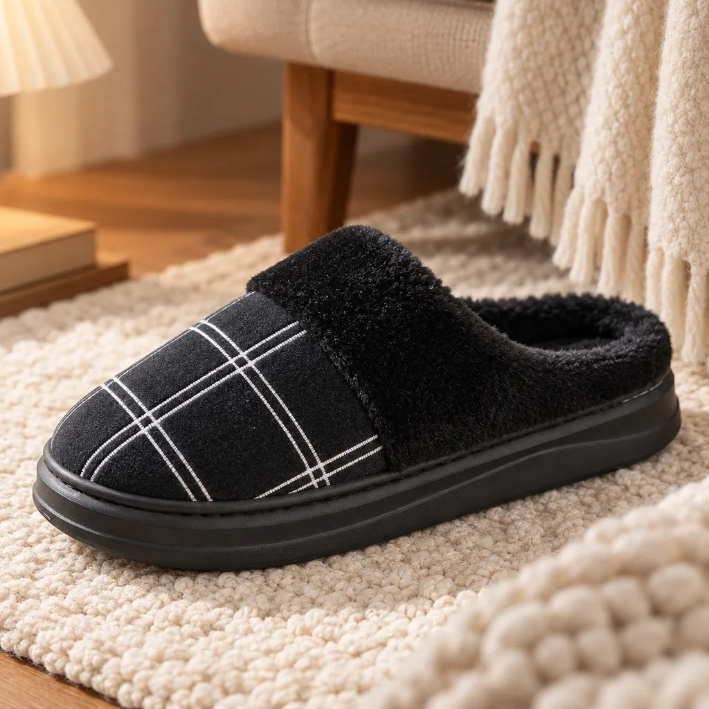 Chausson homme flanelle vichy