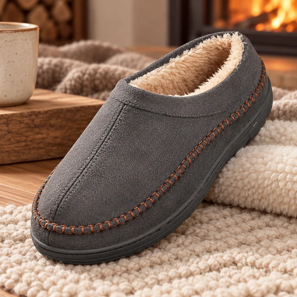 Chausson homme hiver fourré