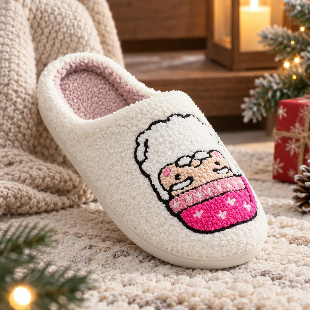 Chausson femme noel pere
