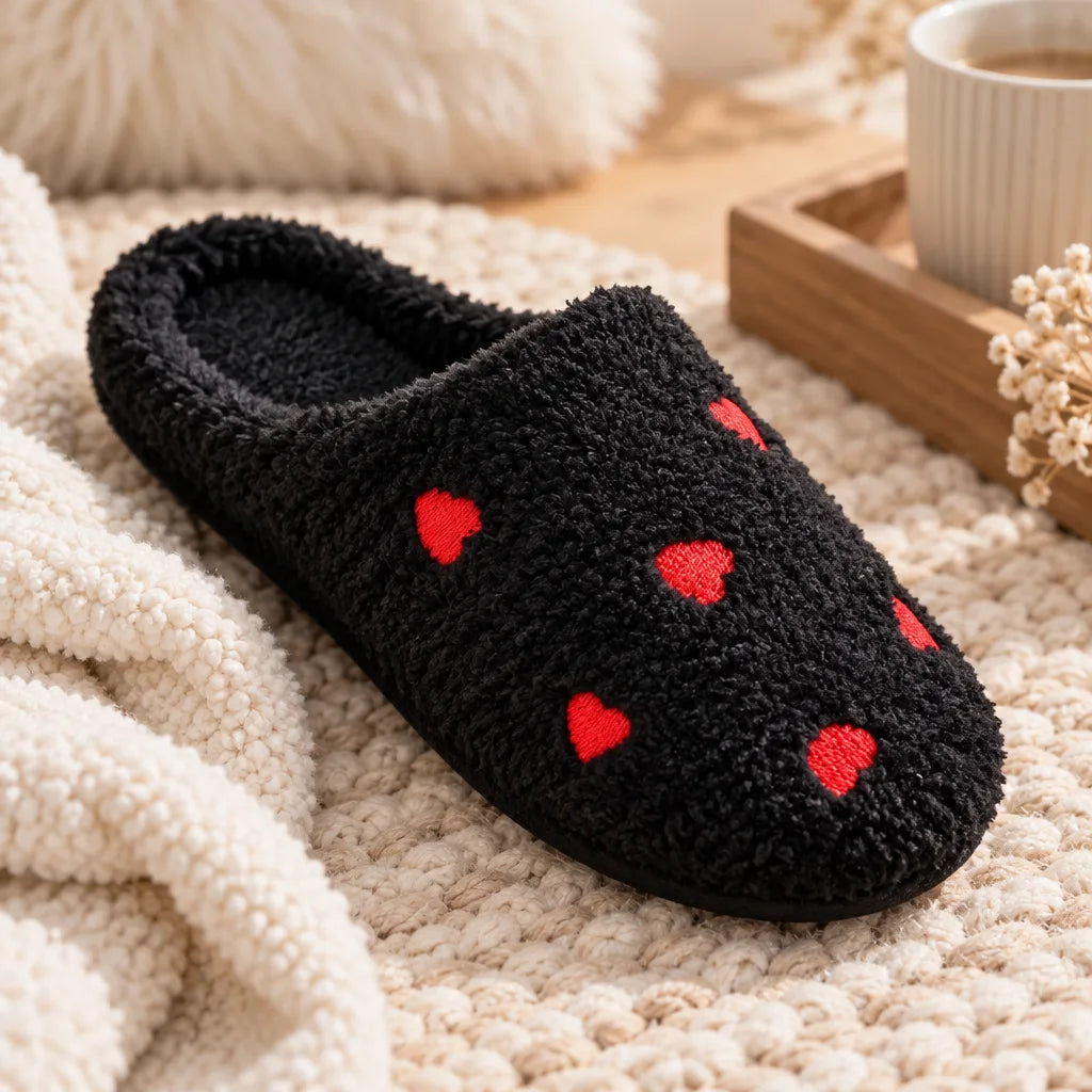 Chausson femme coeur