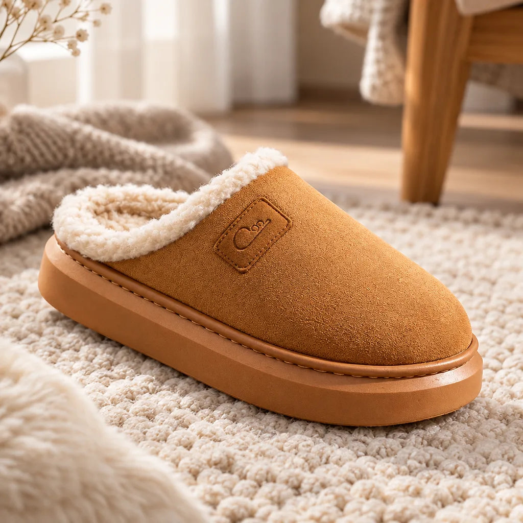 Chausson fourré confortable femme