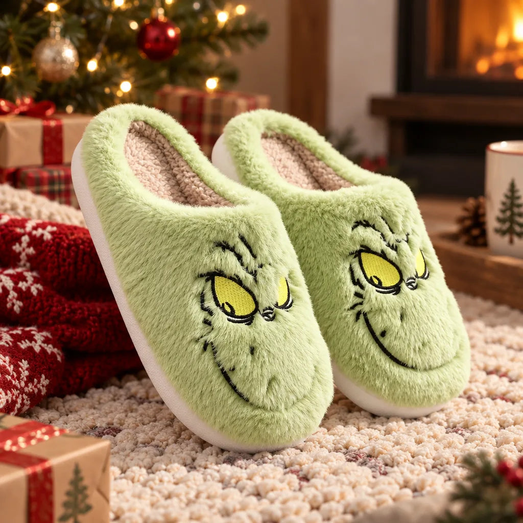 Chausson monstre vert noel